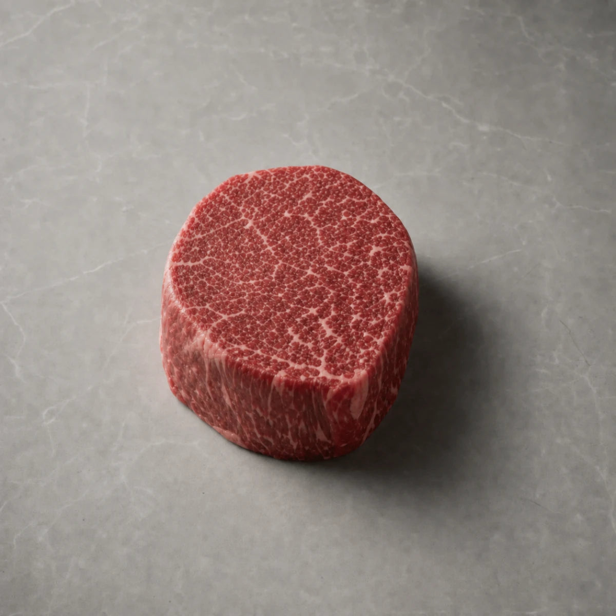Filet Mignon steak showing BMS 6-7 marbling