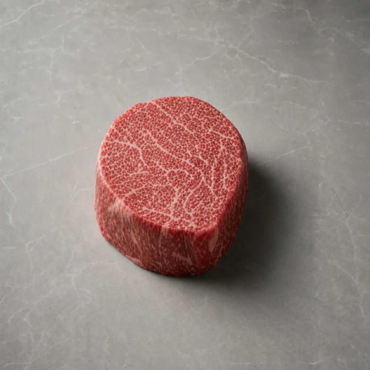 Filet Mignon steak showing BMS 8-9 marbling